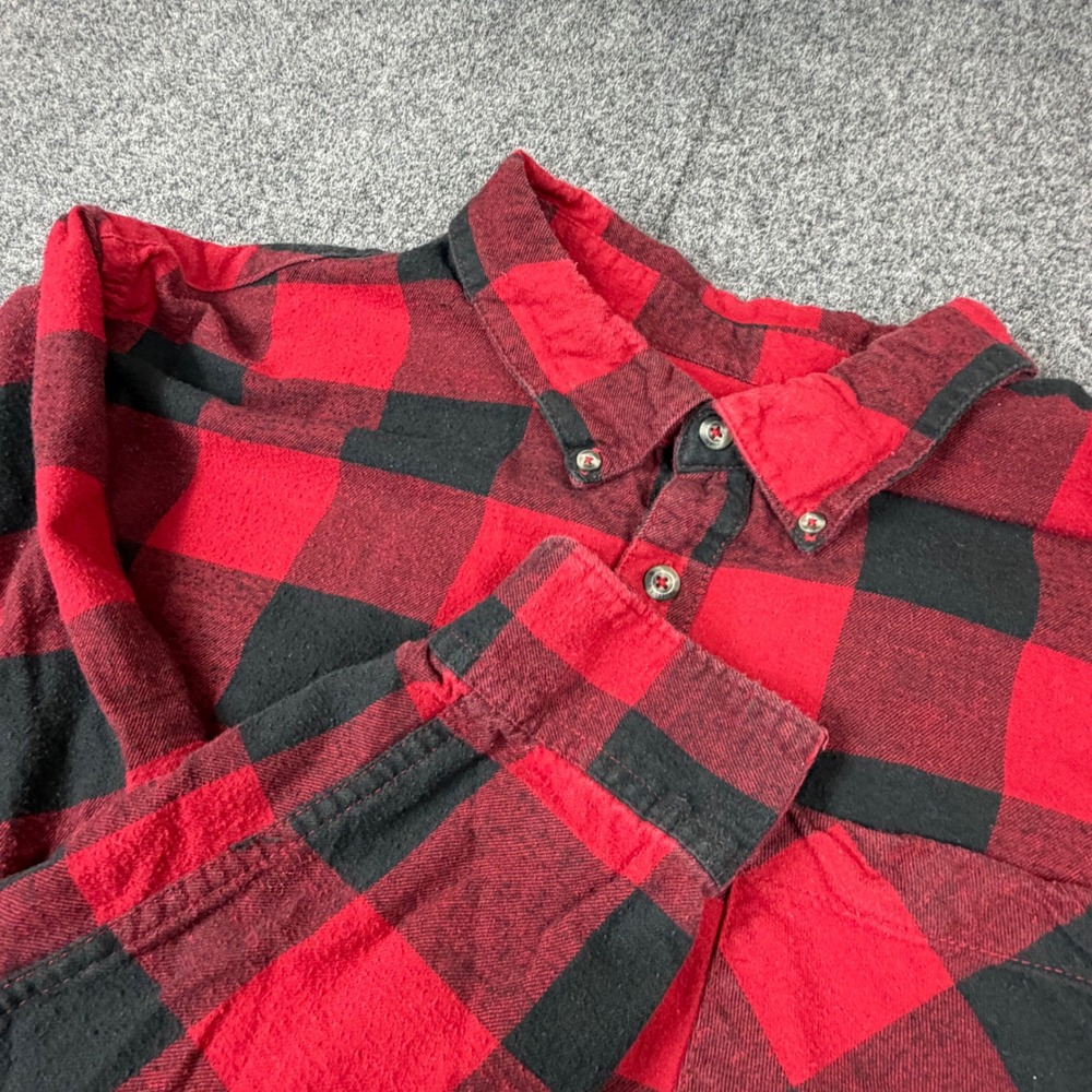 Magellan Outdoors Mens 3XL Red Black Buffalo Plaid Flannel Button Down Shirt